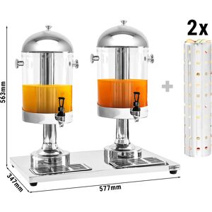 GGM GASTRO - Distributeur de jus - 2x 7,5 litres - inox