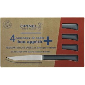 OPINEL Couteau OPINEL de table x4 Anthracite