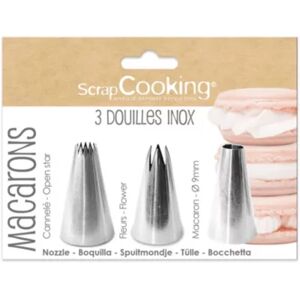 Douille SCRAPCOOKING lot de 3 à macarons - Publicité