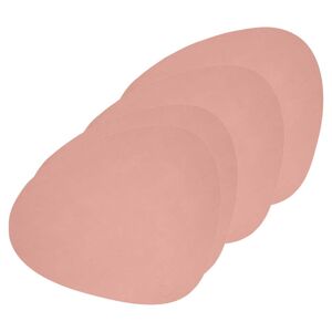 LindDNA - Set de table Curve L, Nupo rose (lot de 4)