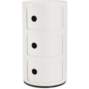 Kartell - systeme d'elements modulables Componibili 4988, blanc mat