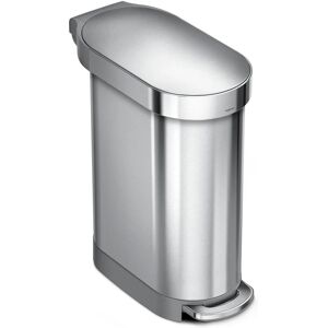 Simplehuman - Poubelle étroite à pédale 45L code n inox - Argent - Publicité