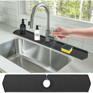 Yozhiqu - Tapis anti-éclaboussures pour évier de cuisine en silicone, poignée de robinet, collecteur d'égouttement, épaisseur et pente, protection - Publicité