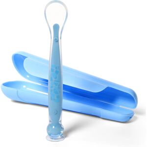 BabyOno Be Active Suction Baby Spoon petite cuillère + emballage Blue 6 m+ 1 pcs