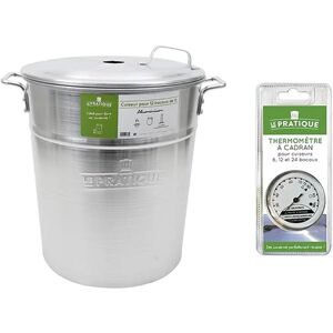 Lot cuiseur 40 L 12 bocaux et thermometre a cadran Le Pratique []