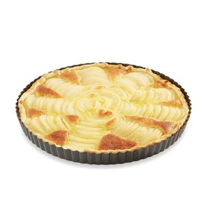 Moule a tarte acier revetu anti-adherent bords canneles 28 cm Mathon []