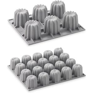 Set de 2 Elastomoules caneles et mini-caneles De Buyer [Bois]