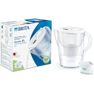 Carafe filtrante Marella XL blanche 3,5L dont 2,2L d'eau flitree avec une 1 cart Brita france [Bleu]