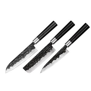 Samura - Set de 3 Couteaux Blacksmith (Universel, Santoku, Nakiri) Samura