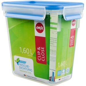 Boîte haute rectangle Clip & Close bleu 1,6 L Emsa []