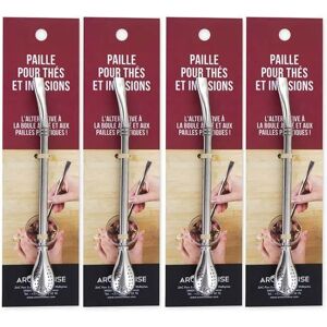 4 pailles en inox avec filtre integre Aromandise