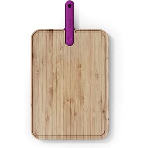 Planche a decouper avec couteau chef integre Trebonn [Bois]