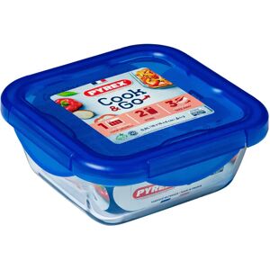 Boîte carree en verre avec couvercle Cook & Go 16 cm Pyrex [Gris]