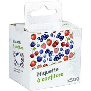 500 etiquettes a confiture - Motifs fruits rouges Chevalier diffusion [Gris metallise]