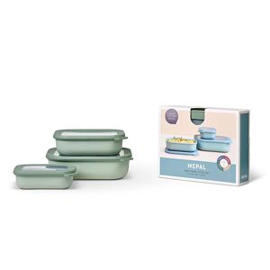 Set de 3 bols rectangulaires Cirqula Nordic Sage 500ml, 1000ml, 2000ml Mepal []