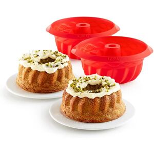 2 moules a gateaux silicone kouglof 15 cm 700 ml Lekue [Noir]