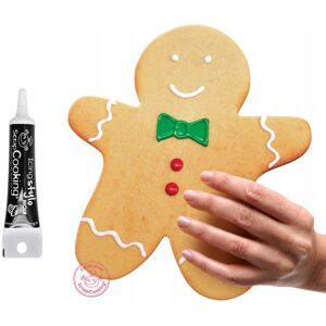 Decoupoir a patisserie inox XXL Bonhomme en pain d'epice + Stylo de glacage noir Scrapcooking