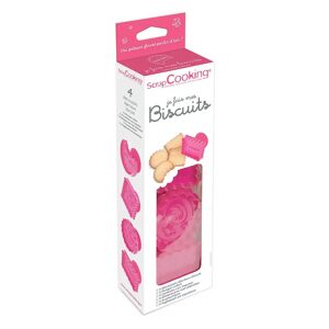 Kit 4 decoupoirs-ejecteurs pour Biscuits Scrapcooking