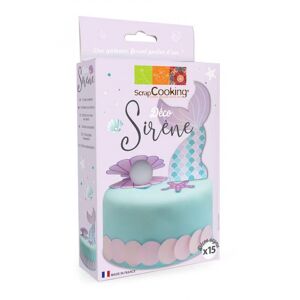 Kit de décors azyme pour gâteau sirène Scrapcooking - Publicité