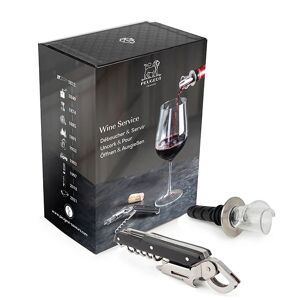 Coffret Wine Service - tire-bouchon Clavelin noir + bec verseur Arum Peugeot []