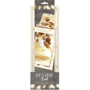 Plat rectangle lumineux LED Scrapcooking [Gris metallise]