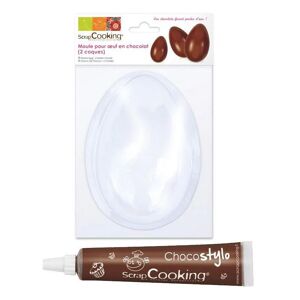 Moule pour Oeuf en chocolat + Stylo chocolat Scrapcooking