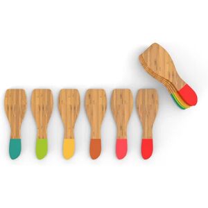 Set 6 spatules a raclette bambou Pebbly [Blanc]