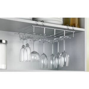 Porte-verres pour placard ou etagere Wenko by Maximex [Gris metallise]