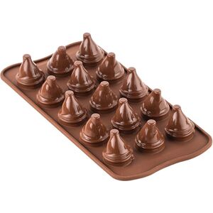 Moule 3D chocolat Mr and Mrs Brown en silicone Silikomart [Beige]