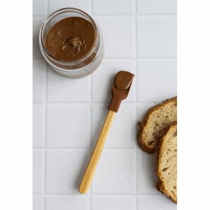 Mini spatule en silicone et bambou Pebbly [Blanc]