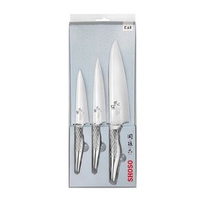 Set 3 couteaux de cuisine SHOSO 12 15 18cm Kai [Gris metallise]