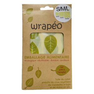 Set de 3 feuilles de conservation cire vegetale - taille S M L Wrapeo [Gris]