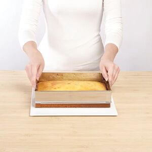 Rectangle a gateau extensible en inox 25 a 46 cm Mathon []