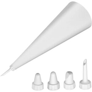 Poche a douille en coton et 4 douilles en plastique Patisserie FM Professional [Gris metallise]