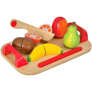 Eichhorn Planche a decouper enfant fruits bois 12 pieces