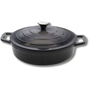 Cocotte en font émaillée basse gris classique 28 cm 3L Elo ref. 3382826