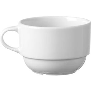 HENDI Tasse à expresso Soucoupe 799178, bords renforcés,émaillage de qualité, résistance aux chocs et à l'usure,convient à micro-ondes et lave-vaisselle, 90ml, ø63mm, porcelaine blanche - Publicité