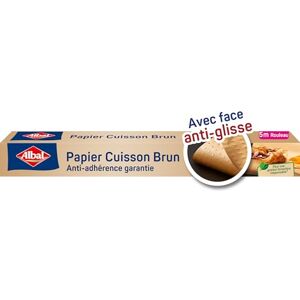 Albal Papier Cuisson Brun 5m Teinte naturelle Anti-glisse Anti-adhérent - Publicité