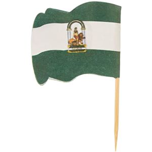 Garcia de Pou 144 unité Petits Drapeaux Andalucía 4X3/6,5 Cm Assorti Bois - Publicité