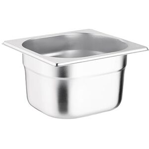 Vogue Bac Gastronorme inox GN 1/6 100mm, profondeur : 100 mm, capacité : 1,7 L, bac de conservation des aliments chauds et froids, compatible bain marie, couvercle vendu séparément, K991 - Publicité