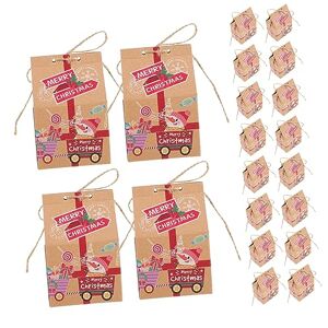 jojofuny Boîtes De 20 Pièces Boîte à Bonbons De Noël Cadeau Boîtes De Faveur De Fête De Noël Cadeau De Noël Boîte De Bonbons De Noël Coffret Cadeau Boîte De Gâteau Papier Kraft - Publicité