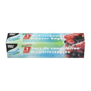 Papstar Sac de congelation QuickSnap 1 L - Boîte de 20 sacs