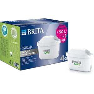 Brita FRANCE Pack de cartouches filtrantes Pack 4 filtres à eau MAXTRA PRO- LIMESCALE EXPERT Naturel