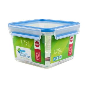 Emsa Boîte de conservation CLIP & CLOSE, carré, 1,75 litres - Lot de 2