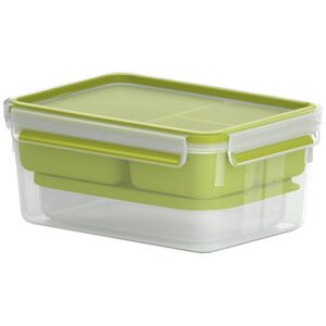 Emsa Boîte repas XL CLIP & GO, 2,3 litres, transparent/vert
