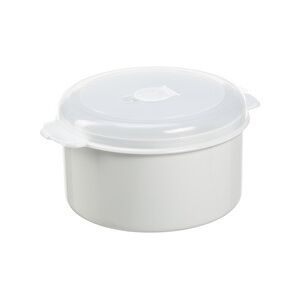 Boîte à micro-ondes Micro, 2,0 litres, rond - Lot de 4 Noyer/blanc