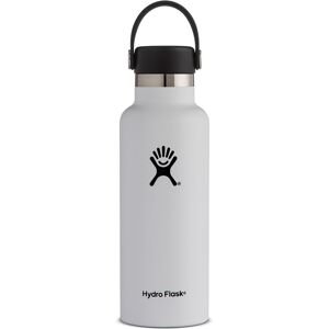 Thermos standard Hydro Flask with standard mouth flex cap 18 oz Blanc - Publicité