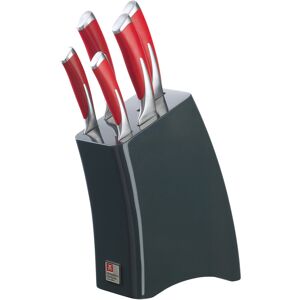 Bloc 5 couteaux de cuisine Rouge 9x36x23cm