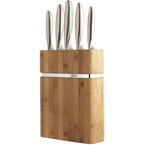 Richardson Sheffield Bloc Bamboo 5 couteaux de cuisine Marron 19x38x10cm