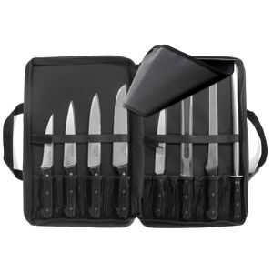 Sabatier Trompette Trousse 8 couteaux de cuisine Noir 6x31x45cm